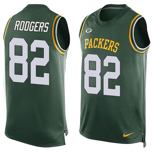  Packers #82 Richard Rodgers Green Team Color Men's Stitched NFL Limited Tank Top Jersey